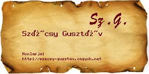 Szécsy Gusztáv névjegykártya